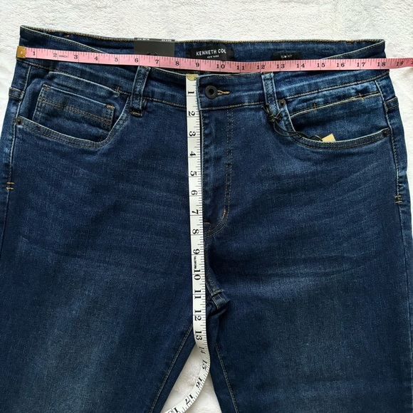 KENNETH COLE JEANS Men's Slim Fit Stretch Blue Jeans--36x32 - Picture 15 of 16